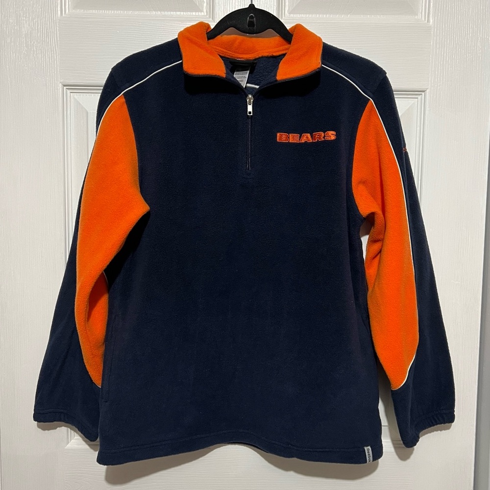 💗‎ NFL - Chicago Bears Boys Navy and Orange Fleece Pullover